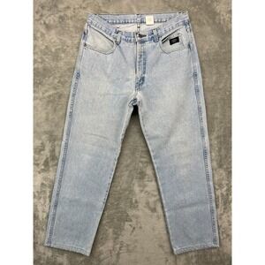VTG Harley Davidson Men's Jeans 34x30 (Real‎ 34x28) Light Blue Denim